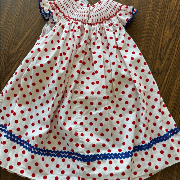 Red white and blue smocked dress - Picture 3 of 4